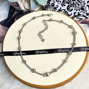 Brighto Monte Carlo Collar Necklace With Gold Pearls And Swarovski Crystal Detai